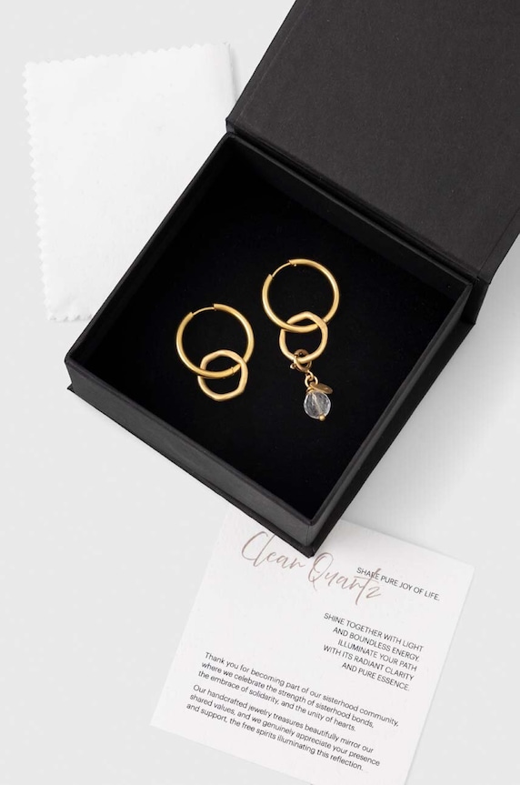 Kiegészítők Answear.LAB ezüst fülbevaló WS24.AKD009 arany