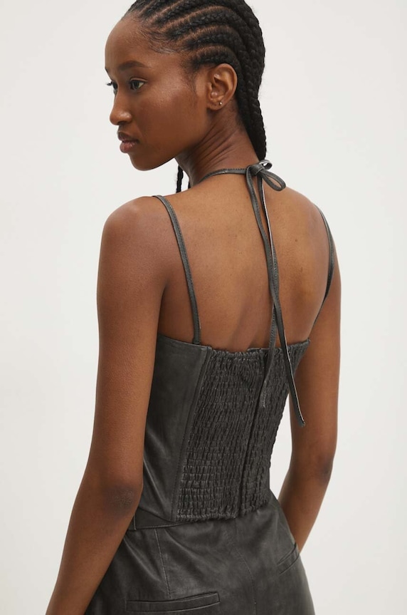 Ruházat Answear.LAB bőr felső WS24.BDD001 szürke