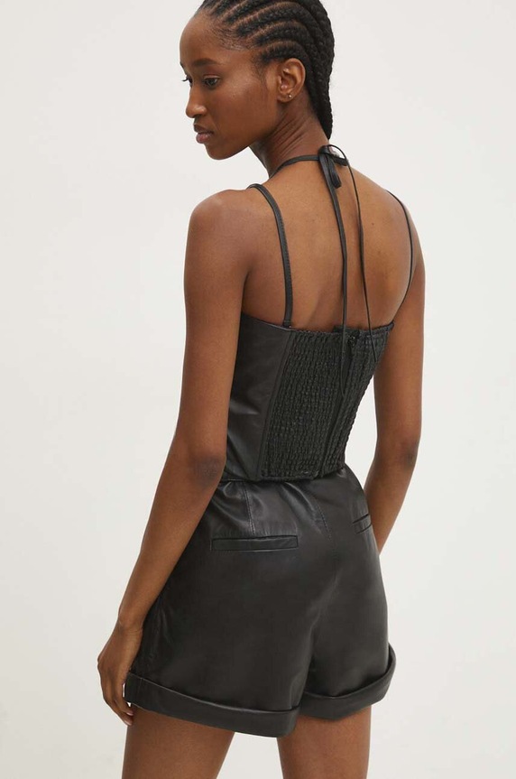 Oblečení Kožený top Answear.LAB WS24.BDD001 černá