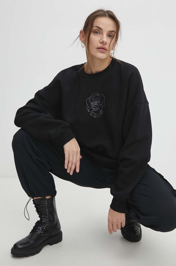 Answear.LAB bluza pozostałe czarny WS24.BLD908