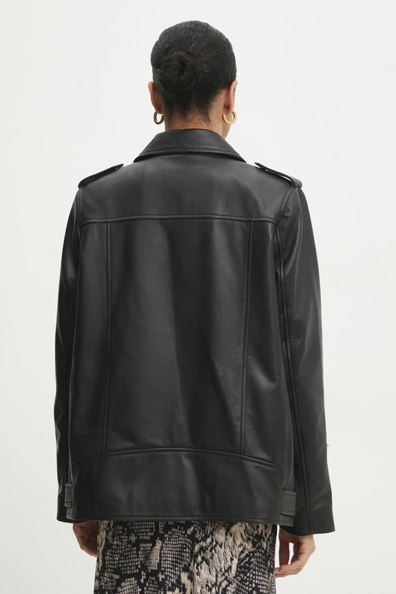 Odzież Answear.LAB kurtka skórzana WS24.KUD001 czarny