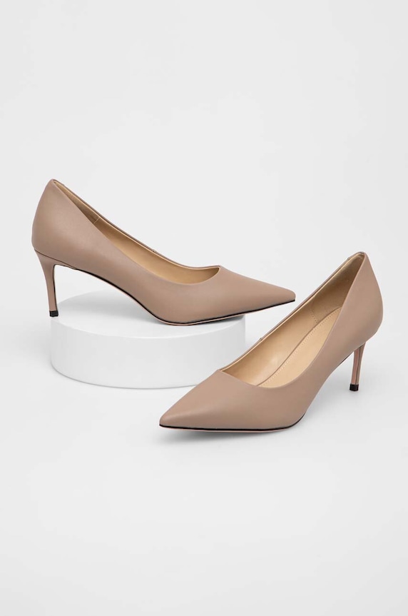 Answear Lab pantofi cu toc subțire bej LT522P.872A.cdb