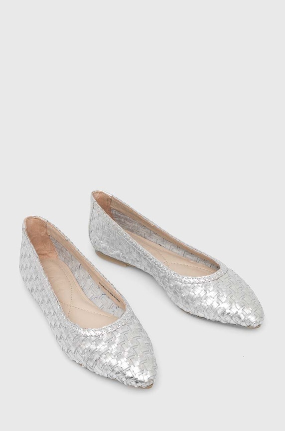 Answear.LAB baleriny skórzane AL4162.indb srebrny WS24