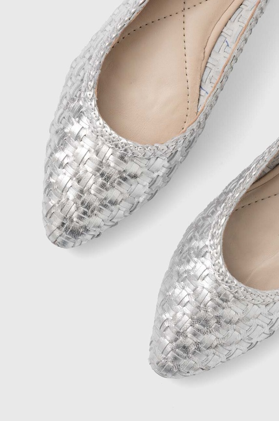Answear.LAB baleriny skórzane srebrny AL4162.indb