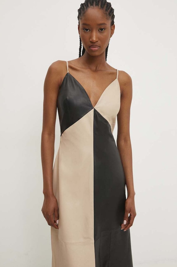 Answear.LAB bőrruha fekete WS24.SDD003