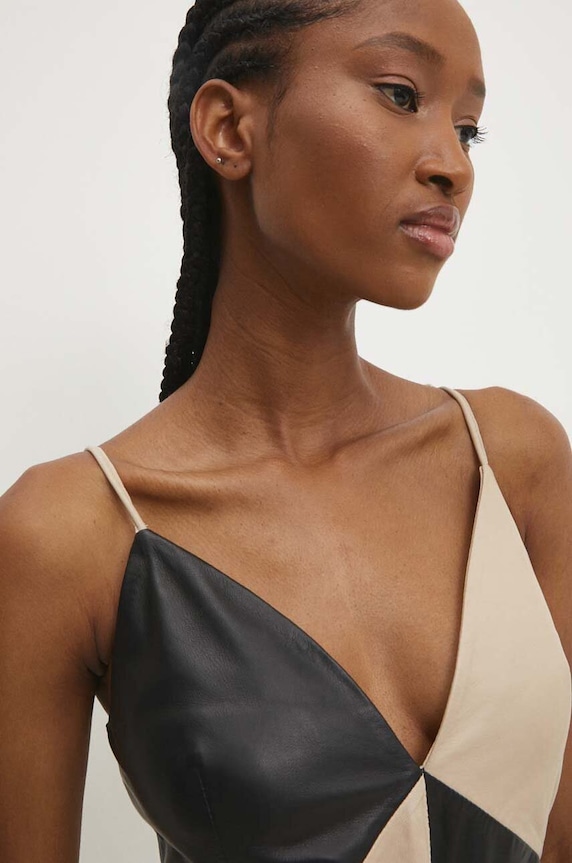 Answear.LAB bőrruha WS24.SDD003 fekete