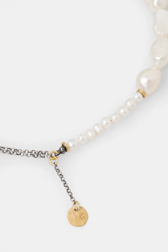 Accessori Answear Lab collana fatta a mano in argento placcato oro con perla coltivata WS25.AKD006 argento