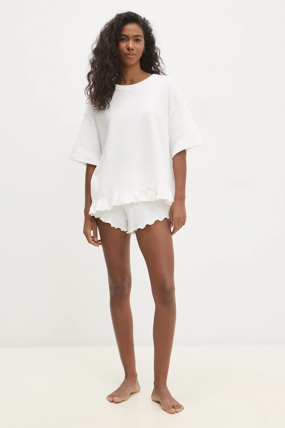 Îmbrăcăminte Answear Lab pijamale de bumbac WS25.BID006 bej