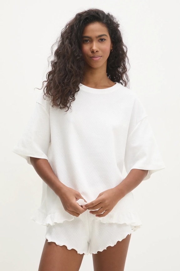 Answear Lab pijamale de bumbac bej WS25.BID006