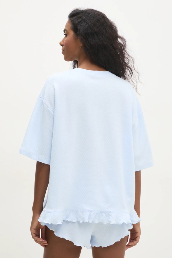 Pamučna pidžama Answear.LAB WS25.BID006 plava WA00