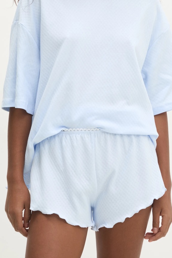 Pamučna pidžama Answear.LAB WS25.BID006 plava