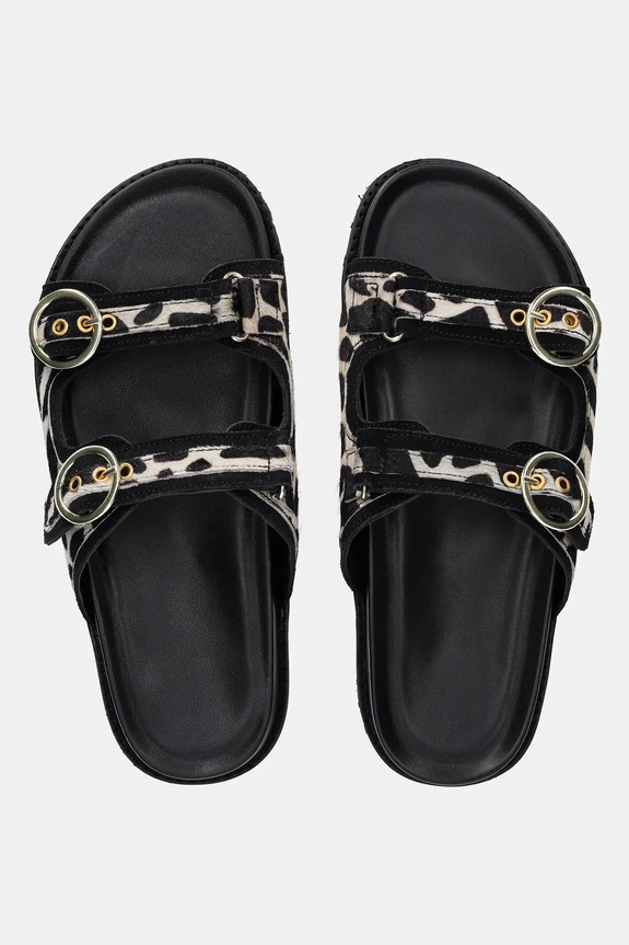 Answear.LAB klapki zamszowe 2024.255 czarny