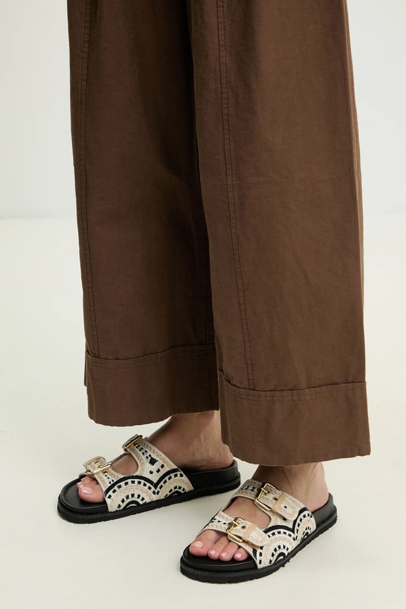 Παντόφλες Answear.LAB φλατ μπεζ 2024.71