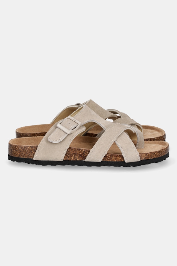Answear Lab papuci din piele TXL.2404149 bej WS25