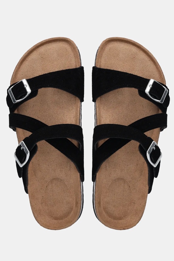 Answear.LAB klapki zamszowe czarny TX.2417