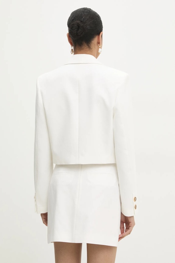 Odzież Answear.LAB marynarka crop z chustą WS25.KZD008 biały