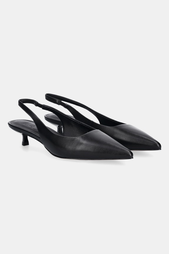 Answear.LAB tacchi in pelle kitten heel nero LT2024.65