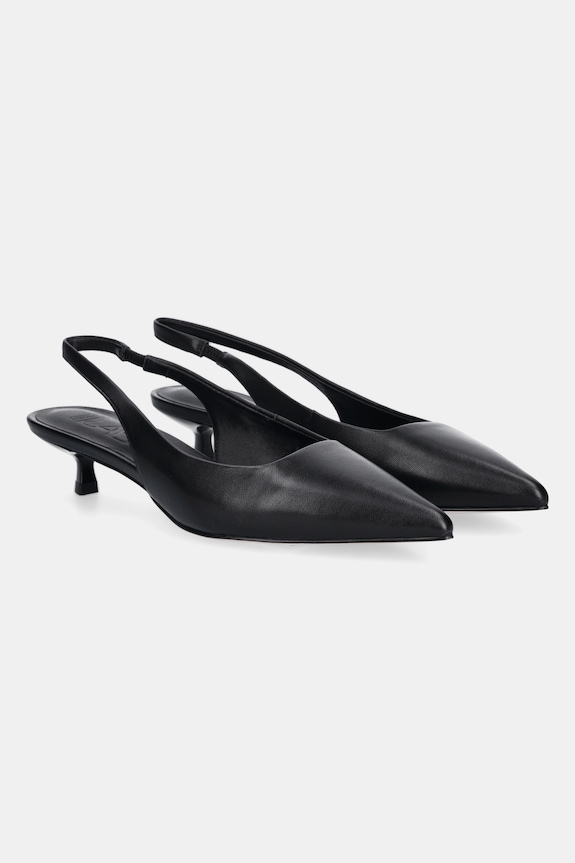 Answear.LAB tacchi in pelle kitten heel nero LT2024.65