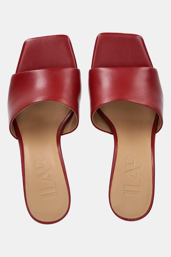 Answear.LAB ciabatte slide in pelle rosso V1562.76.1