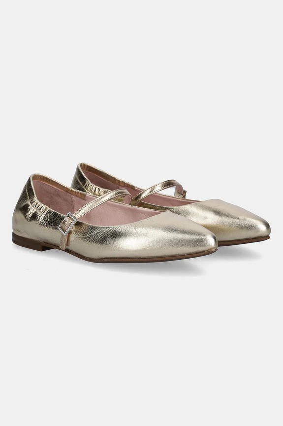 Answear.LAB bőr balerina cipő arany 3354.2