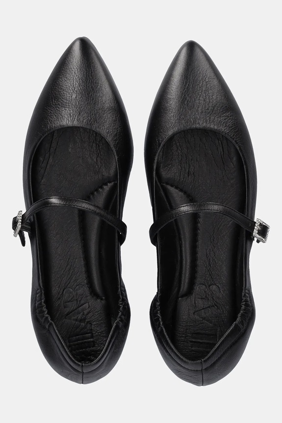 Answear Lab balerini de piele 3354.2 negru