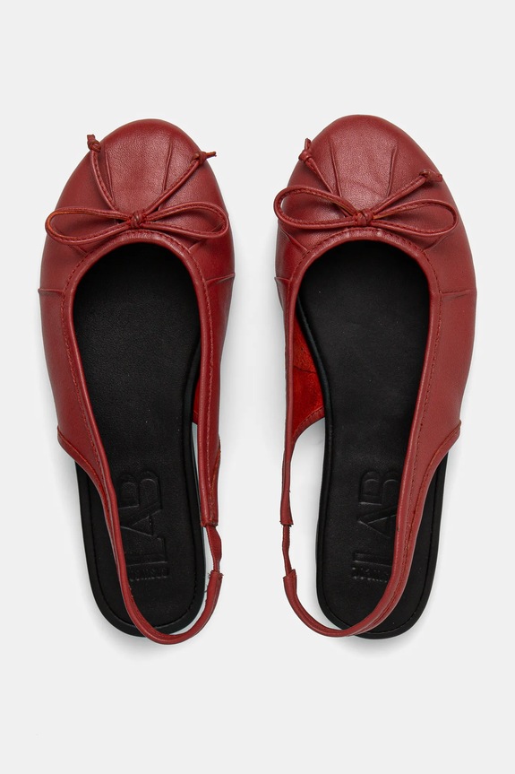 Answear.LAB ballerine in pelle rosso 19118