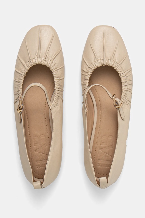 Answear.LAB ballerine in pelle beige 19179