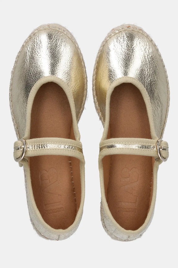 Usnjene espadrile Answear.LAB zlata 25YU2563.1