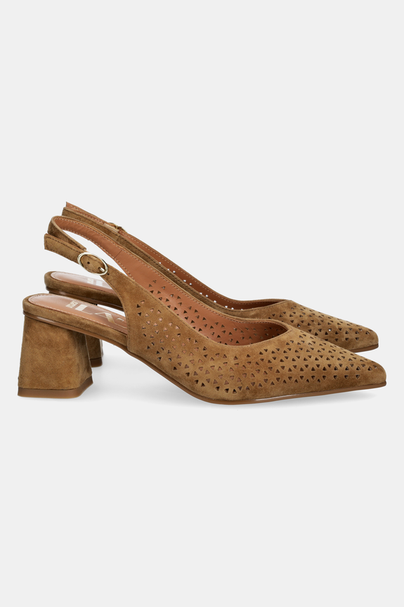 Answear Lab tocuri din piele intoarsa 58692.C1925.HWK maro WS25