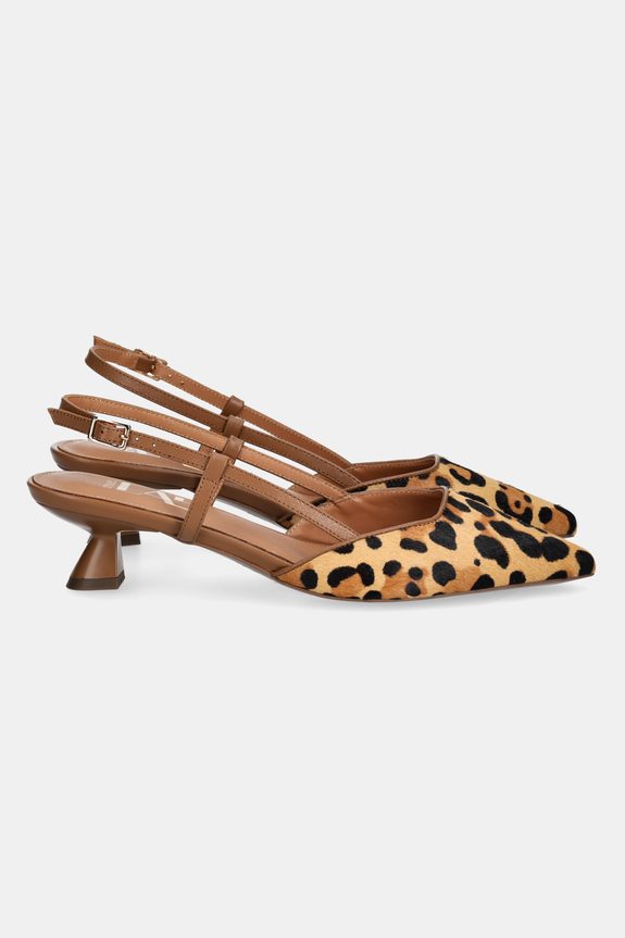 Answear Lab stilettos de piele leopardo.HWK maro WS25