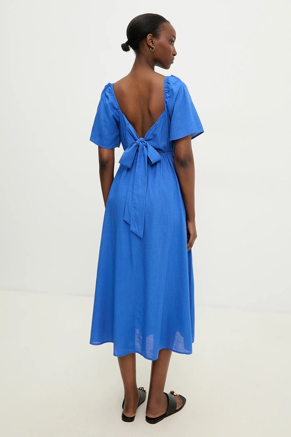 Answear Lab rochie din in 8868.n.flk bleumarin WS25
