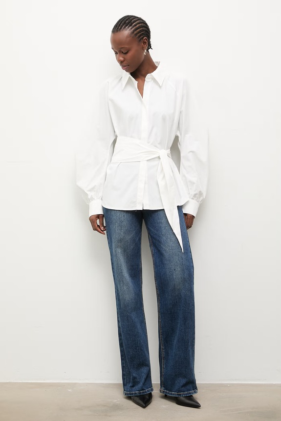 Answear.LAB Πουκάμισο γυναικείο βαμβακερό WC λευκό WS26