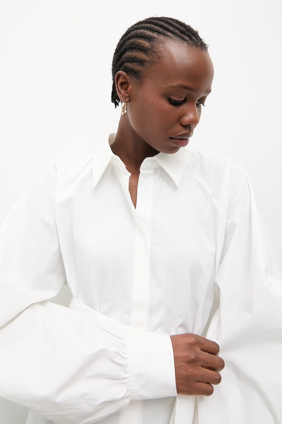 Answear.LAB Πουκάμισο γυναικείο βαμβακερό WC λευκό
