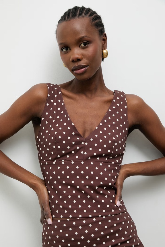 Answear.LAB Μπλούζα γυναικεία βαμβάκι με ελαστάν καφέ 96116.iak