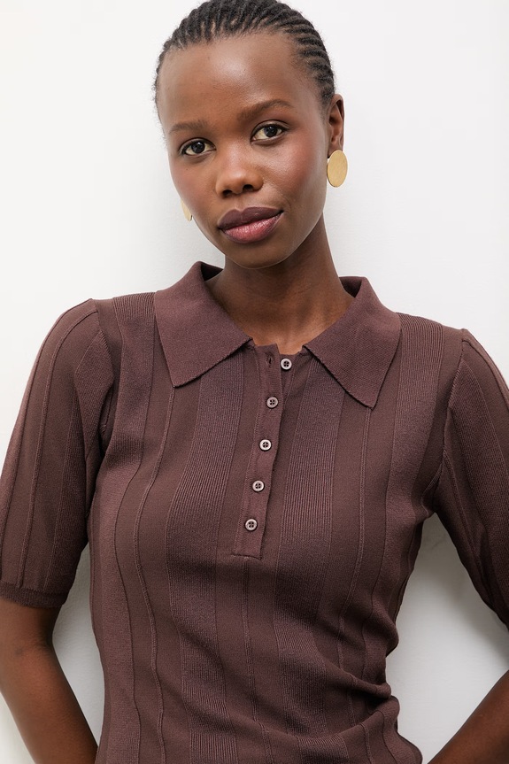 Answear.LAB tricou polo maro 75502.hak