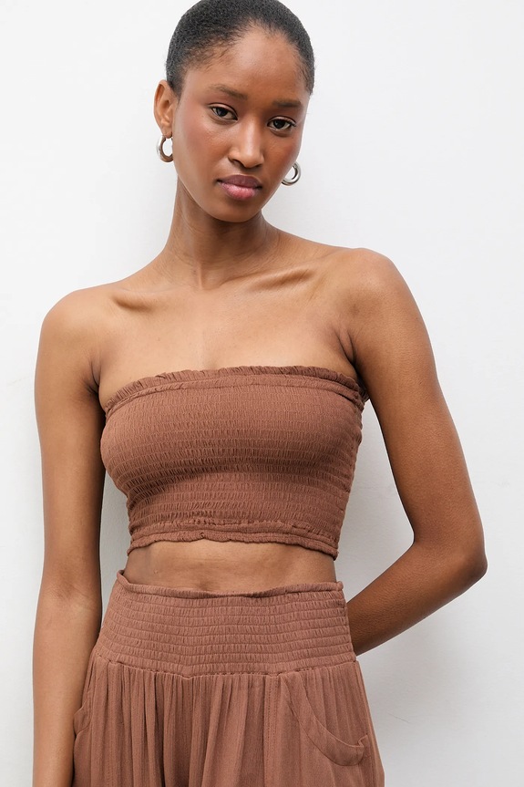 Answear.LAB top i spódnica Muss/BUSTIER.hak brązowy WS26