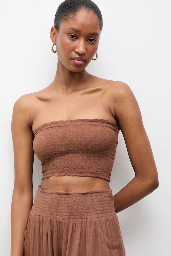 Answear.LAB top i spódnica Muss/BUSTIER.hak brązowy WS26
