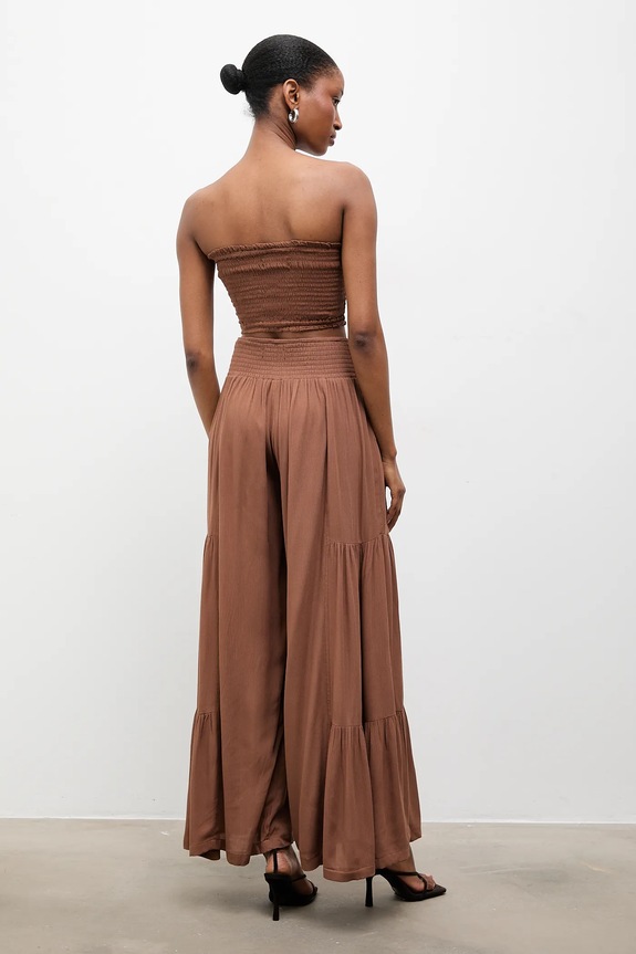 Answear.LAB top i spódnica brązowy Muss/BUSTIER.hak