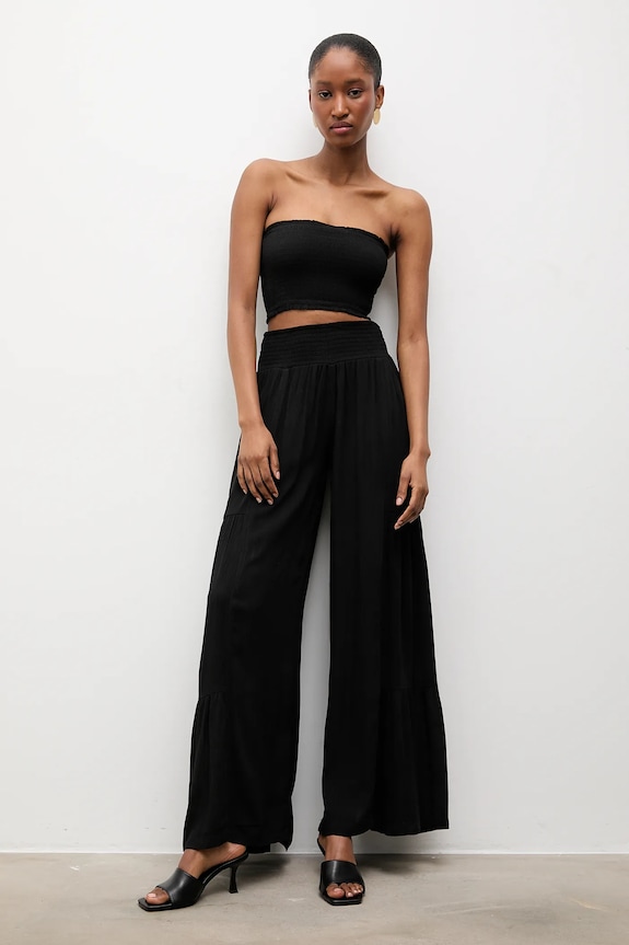 Answear.LAB top i spódnica tkanina czarny Muss/BUSTIER.hak