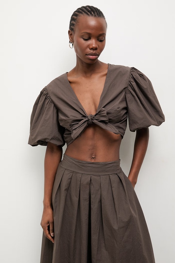 Answear.LAB komplet za žene od pamuka 93505.93508.iak smeđa WS26