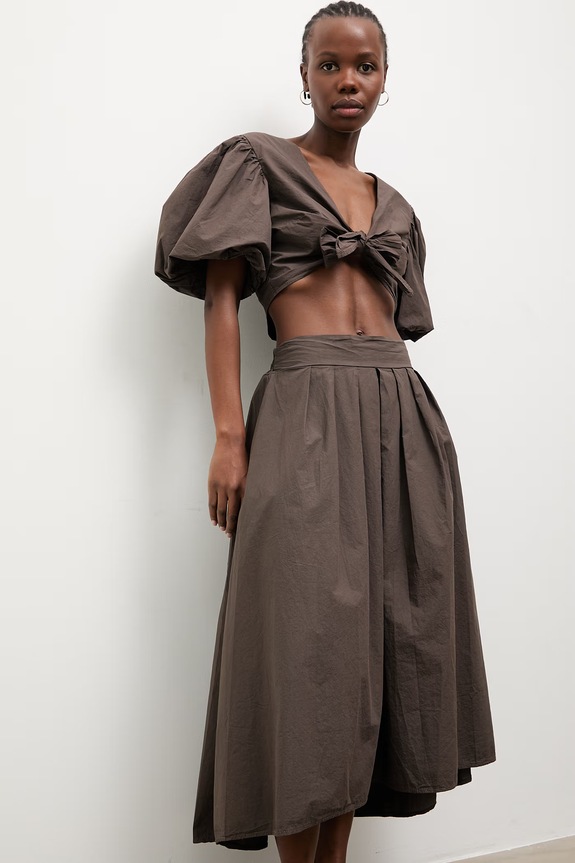 Answear.LAB komplet za žene od pamuka 93505.93508.iak smeđa