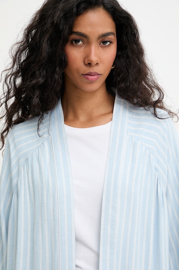 Answear.LAB komplet codzienny damski z dodatkiem lnu stripe2.set