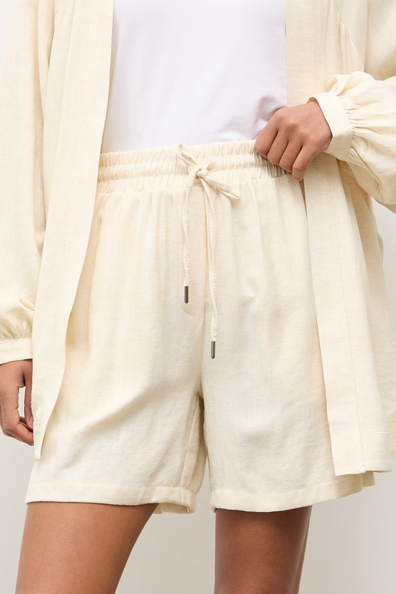 Odzież Answear.LAB komplet codzienny damski z dodatkiem lnu solid.set żółty