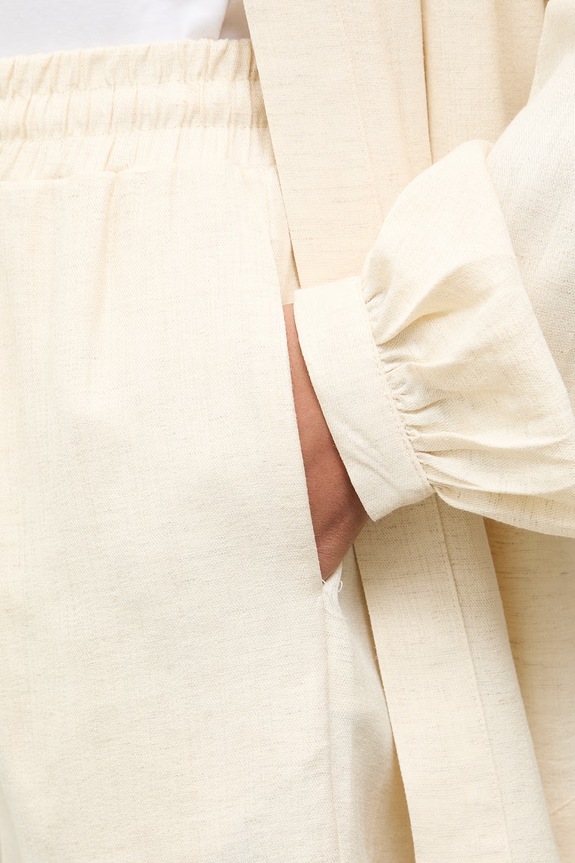 Answear.LAB komplet codzienny damski z dodatkiem lnu solid.set