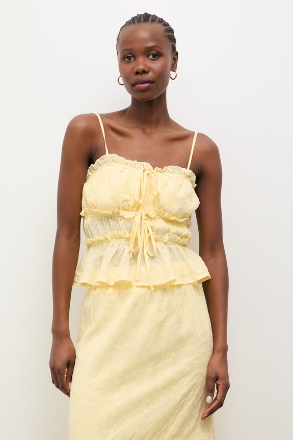 Answear.LAB σετ γυναικείο βαμβακερό PS9521ABS.fak κίτρινο WS26