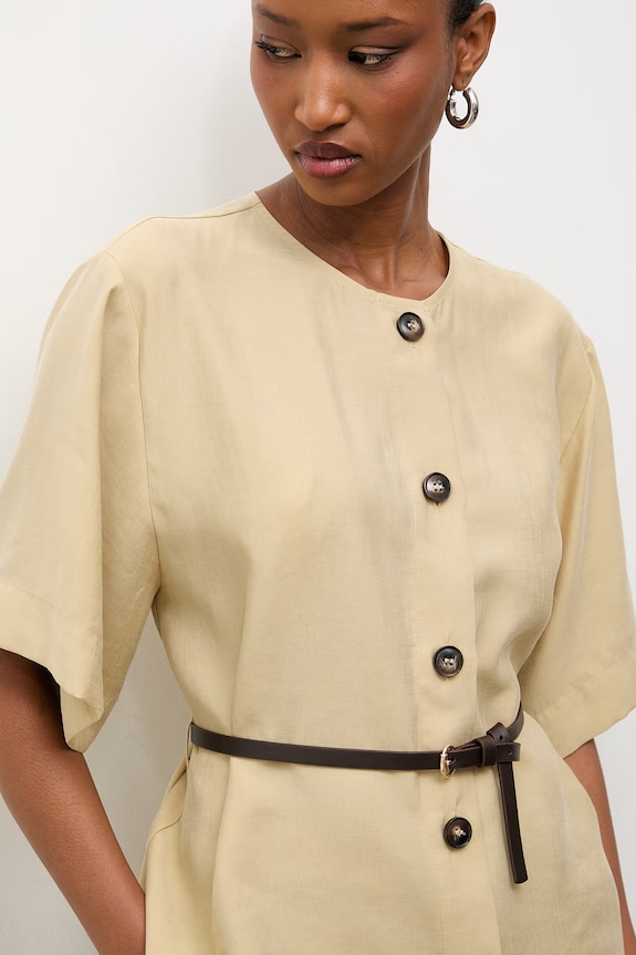 Answear.LAB Πουκάμισο γυναικείο με lyocell πράσινο GM0824