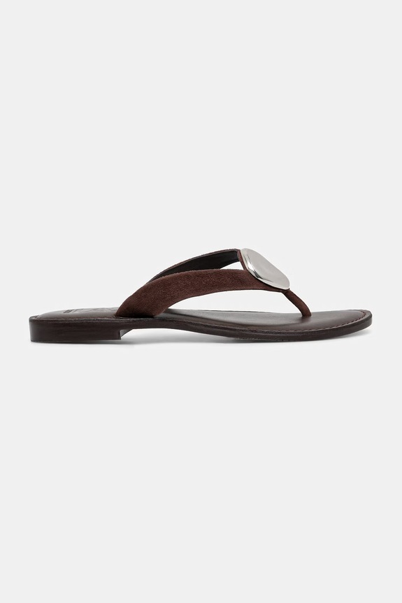 Answear.LAB slapi din piele intoarsa piele întoarsă maro RSP-11547.ijk