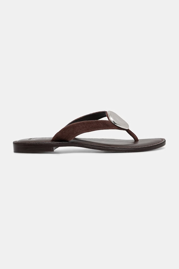 Answear.LAB slapi din piele intoarsa piele întoarsă maro RSP-11547.ijk