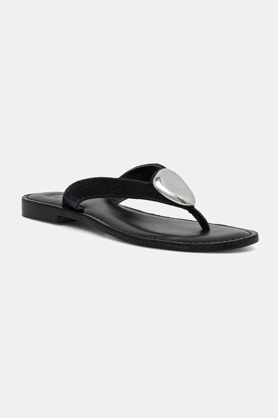 Answear.LAB slapi din piele intoarsa RSP-11547.ijk negru WS26