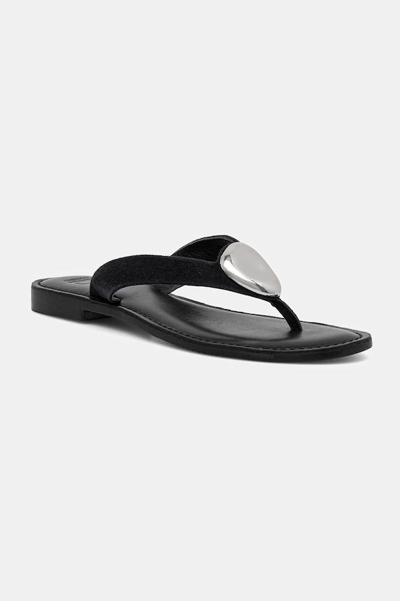 Answear.LAB slapi din piele intoarsa RSP-11547.ijk negru WS26